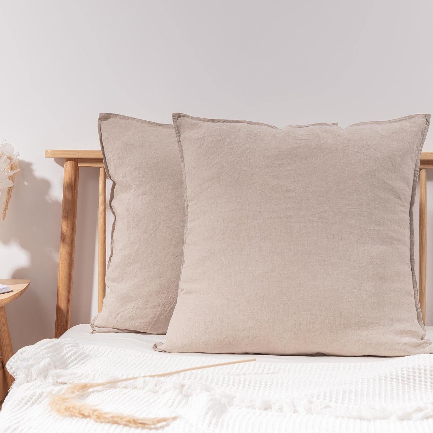 Amazon.com: ATLINIA 100% Linen Pillowcases Set of 2, Euro Size 26'' x 26'' Pillow Case, Linen Pil... | Amazon (US)