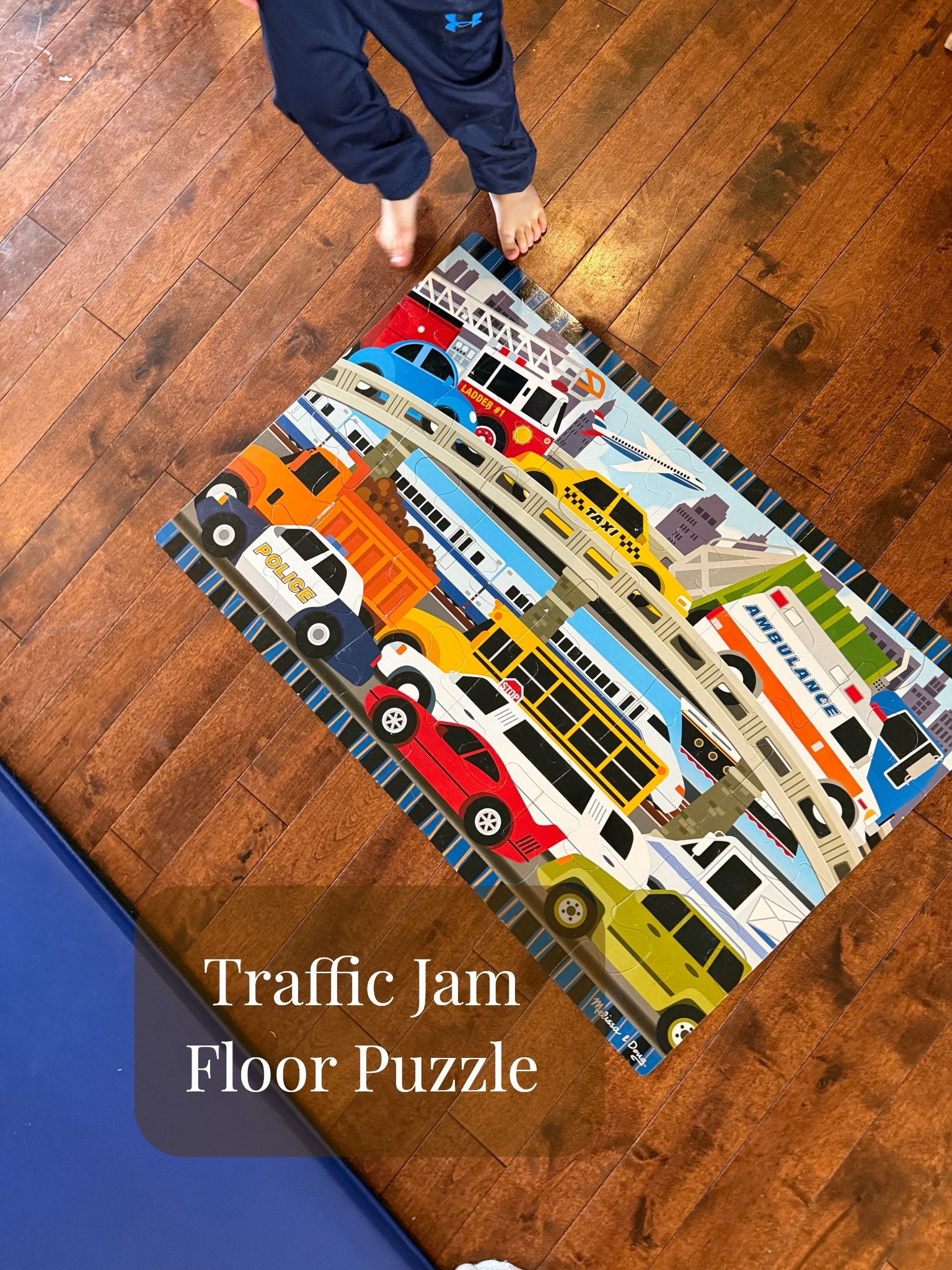 Another day, another floor puzzle! 🧩💙🚕🚎

#LTKKids