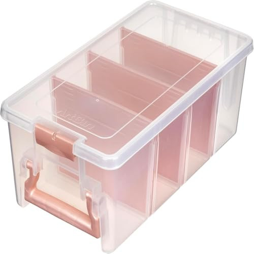 ArtBin Semi Satchel Portable Craft Organizer with 3 Dividers - Clear Plastic Storage Case for Art & Craft Supplies | Amazon (US)