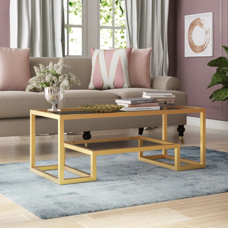 Imel Frame Coffee Table with Storage | Wayfair North America
