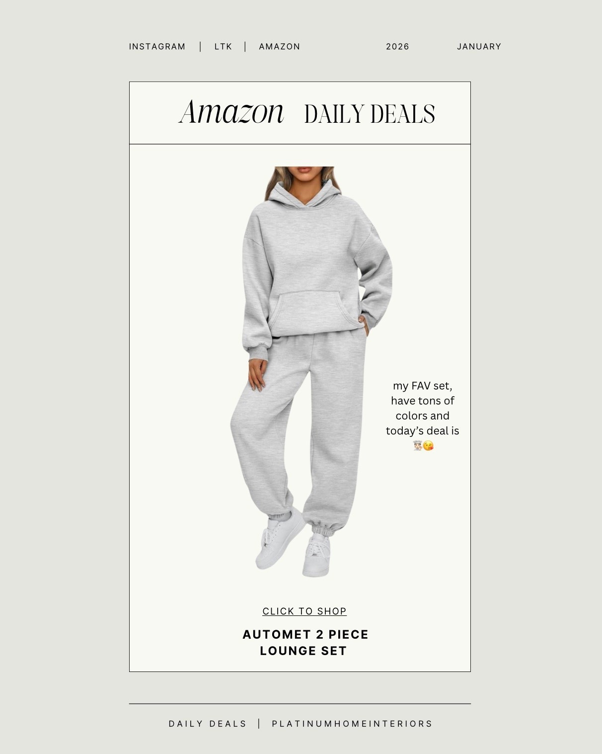 Another crazy good deal of the day!! This is my favorite lounge set and it comes in soo many colors! you can style this so many ways or wear separately 🧑🏻‍🍳😘

#LTKBeauty #LTKootd #LTKselfcare