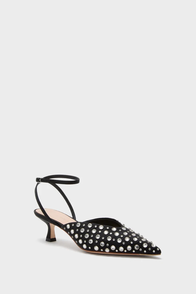 Black Satin with Crystal Rio Heels | Tuckernuck (US)