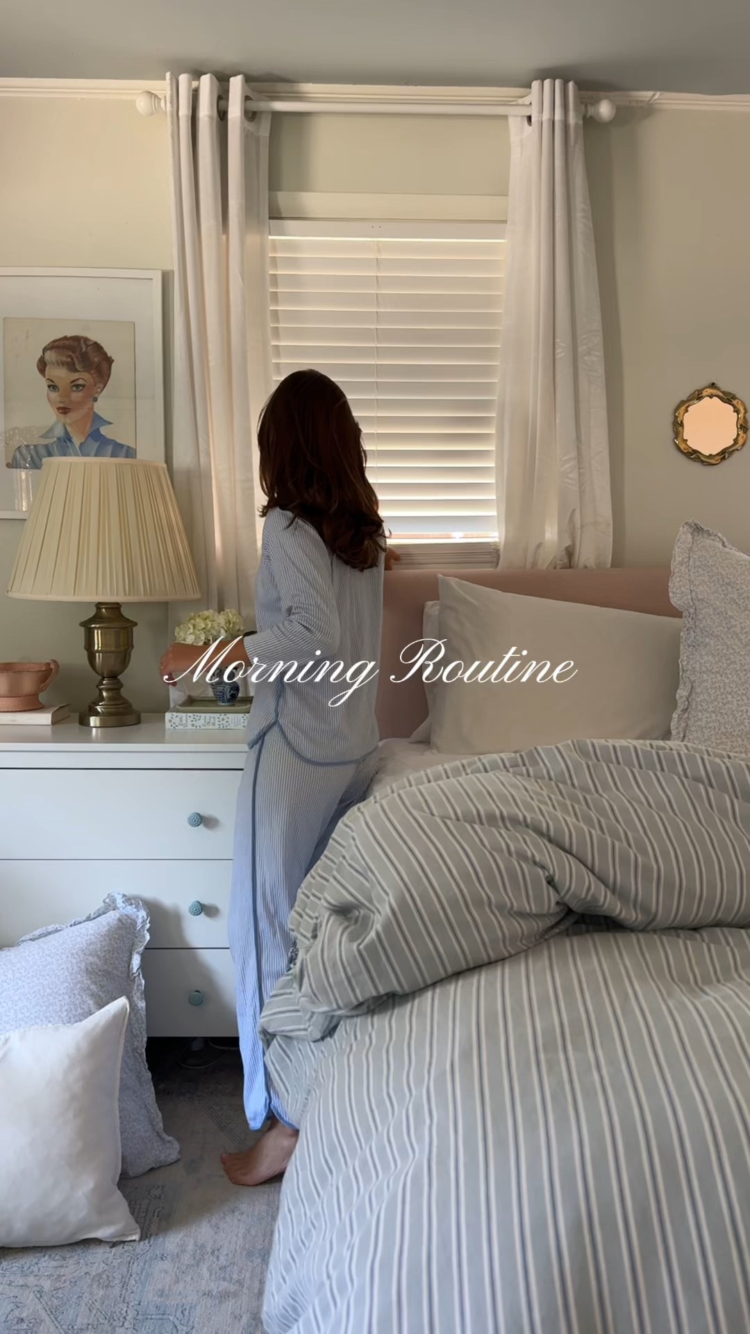 Morning routine links! I wear a size up in these pjs as they shrink slightly in the wash…they still fit relaxed I’d say! I’m 5’2” and usual size is xs. (The vertical stripe was a temporary pattern so linked the horizontal in the same style/color)

#LTKHome #LTKStyleTip #LTKBeauty