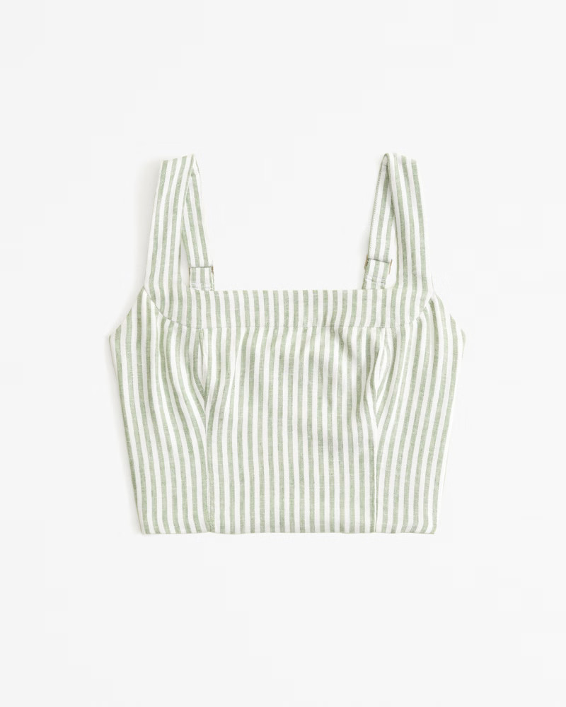 Linen-Blend Set Top | Abercrombie & Fitch (US)