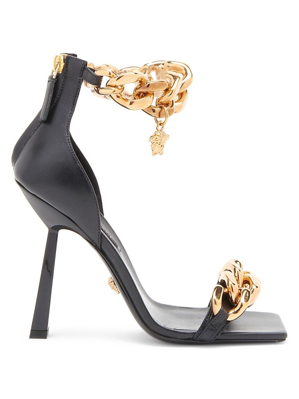 Women's Medusa Chain High-Heel Sandals - Black - Size 6.5 - Black - Size 6.5 | Saks Fifth Avenue