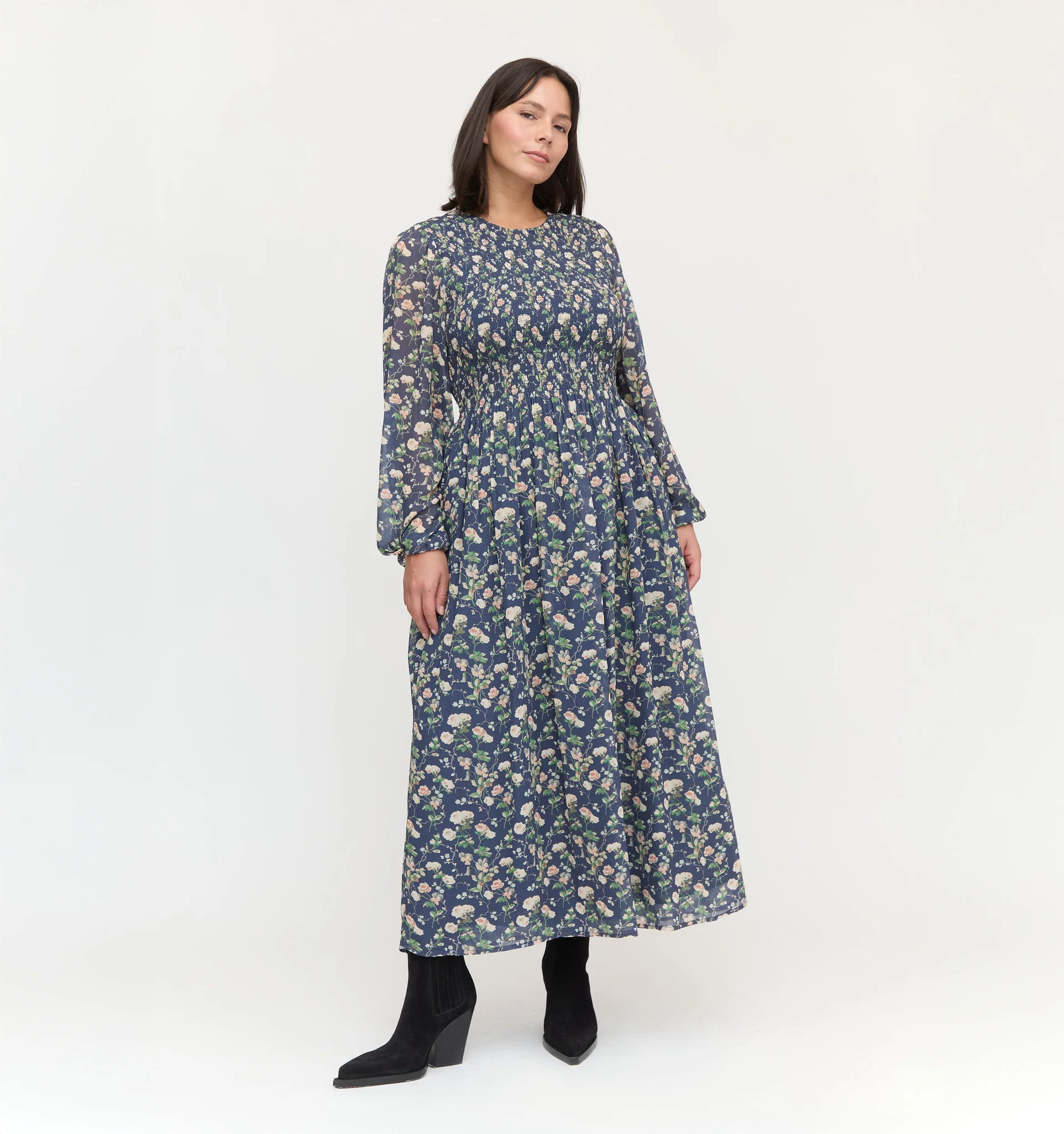 The Ruby Nap Dress - Navy Bluebonnet | Hill House Home US