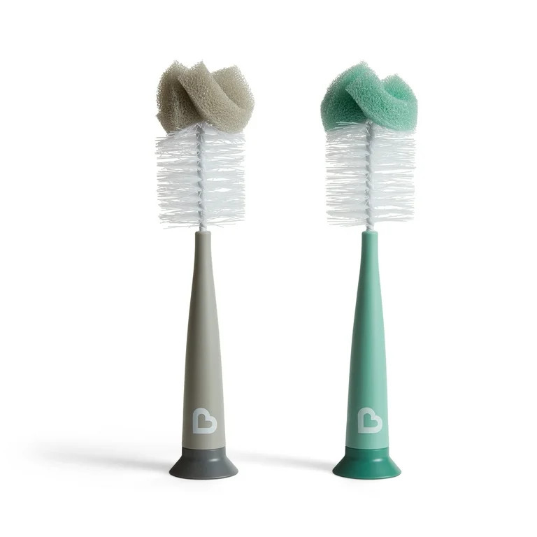 Munchkin Sponge Bottle Brush Gray/Sage 2 Pack Unisex | Walmart (US)