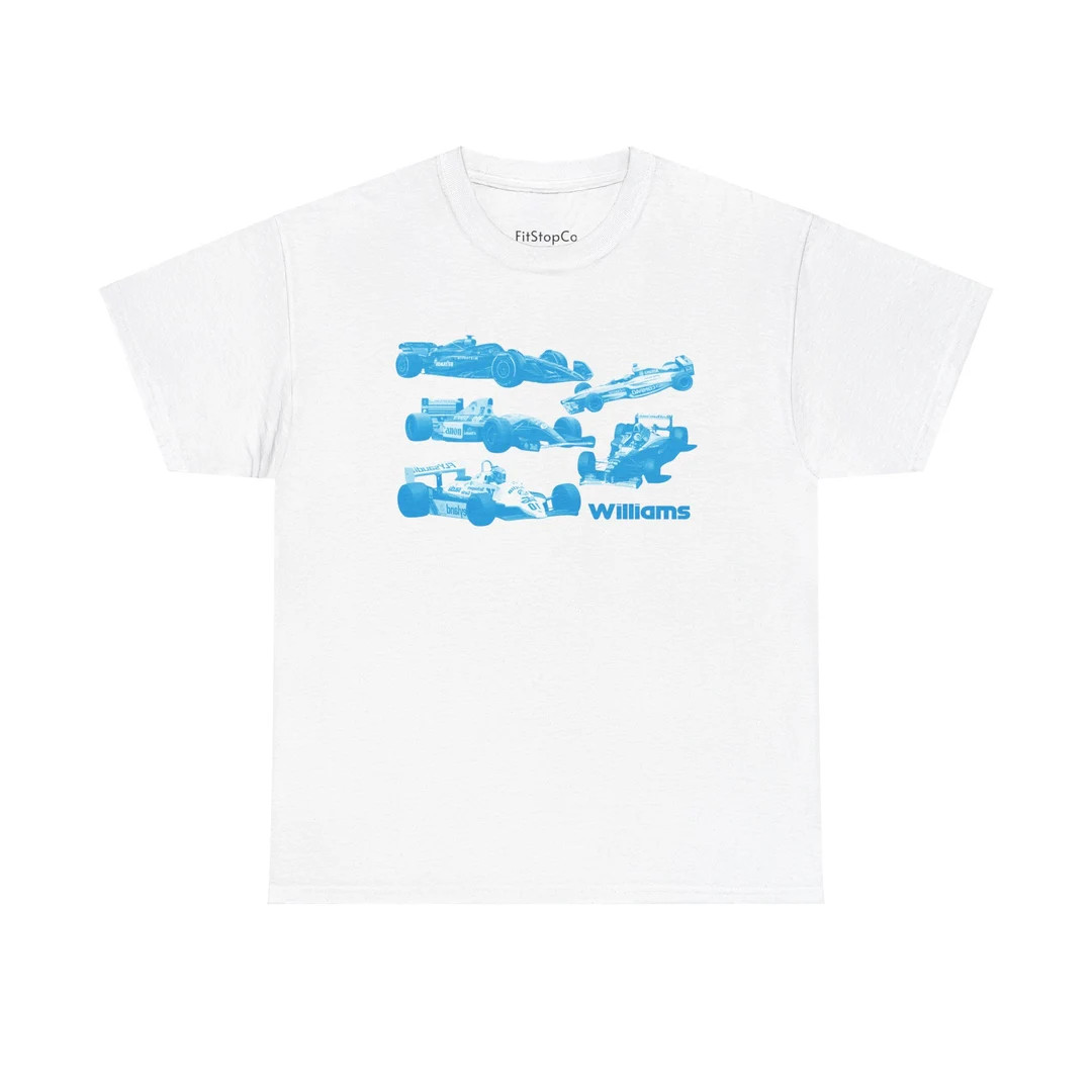 Williams Racing Formula 1 T-shirt Classic Williams F1 Cars Design Multiple Colours Available Alex... | Etsy (US)