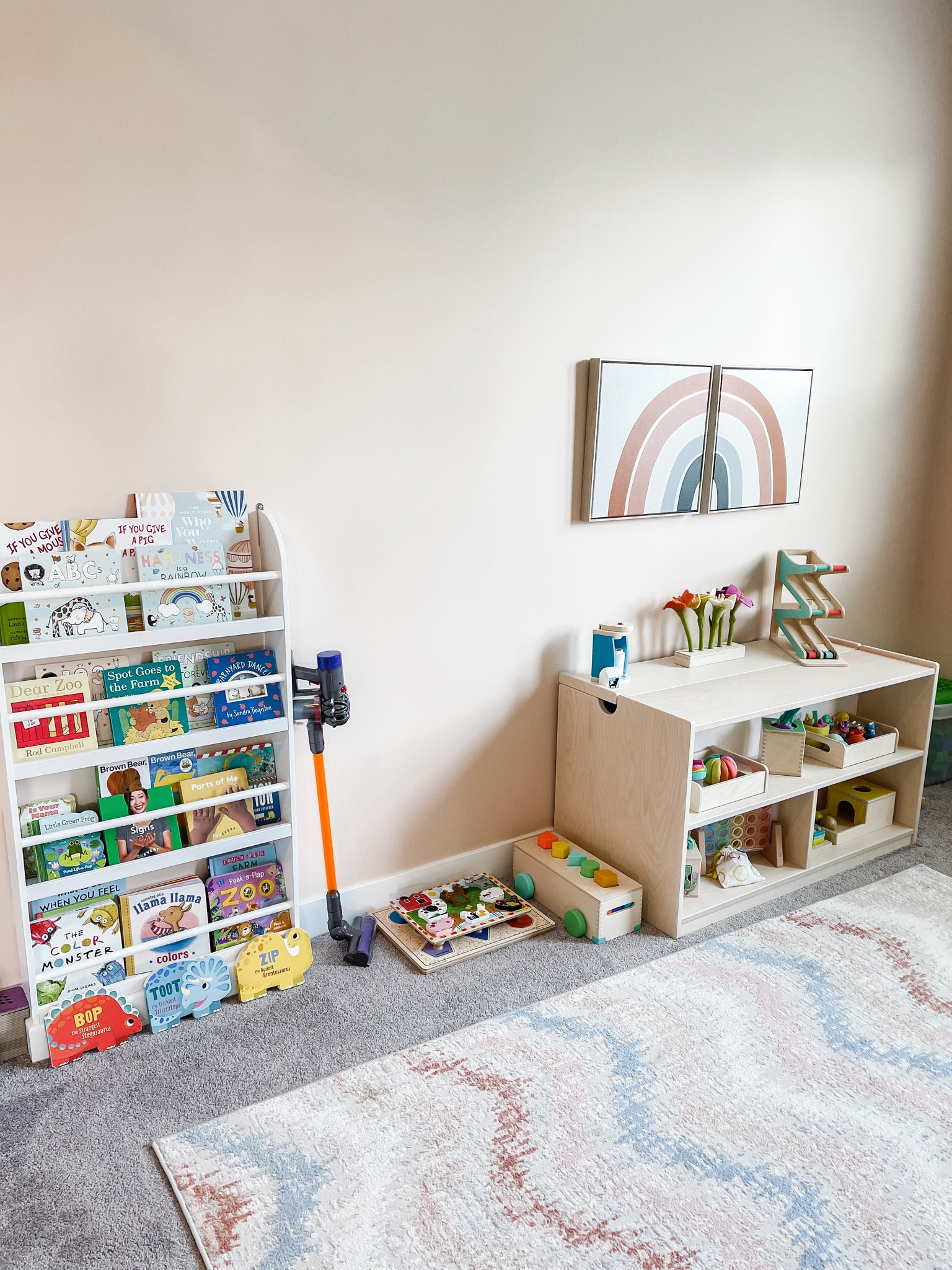 Playroom inspiration! I just swapped out / rotated toys for Logan, and he spent more time playing in the playroom than he has in a long time. I’d say that’s a win🙌🏼 I’ve set up our playroom as a modern Montessori style. We love our Lovevery play shelf / toy shelf and toys!

#modernmontessori #montessoriplay #montessori #lovevery #playroom #playroominspo #playroominspiration 

#LTKkids #LTKhome #LTKbaby