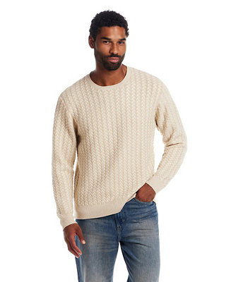 Weatherproof Vintage Men's Braided Crewneck Sweater - Macy's | Macy's