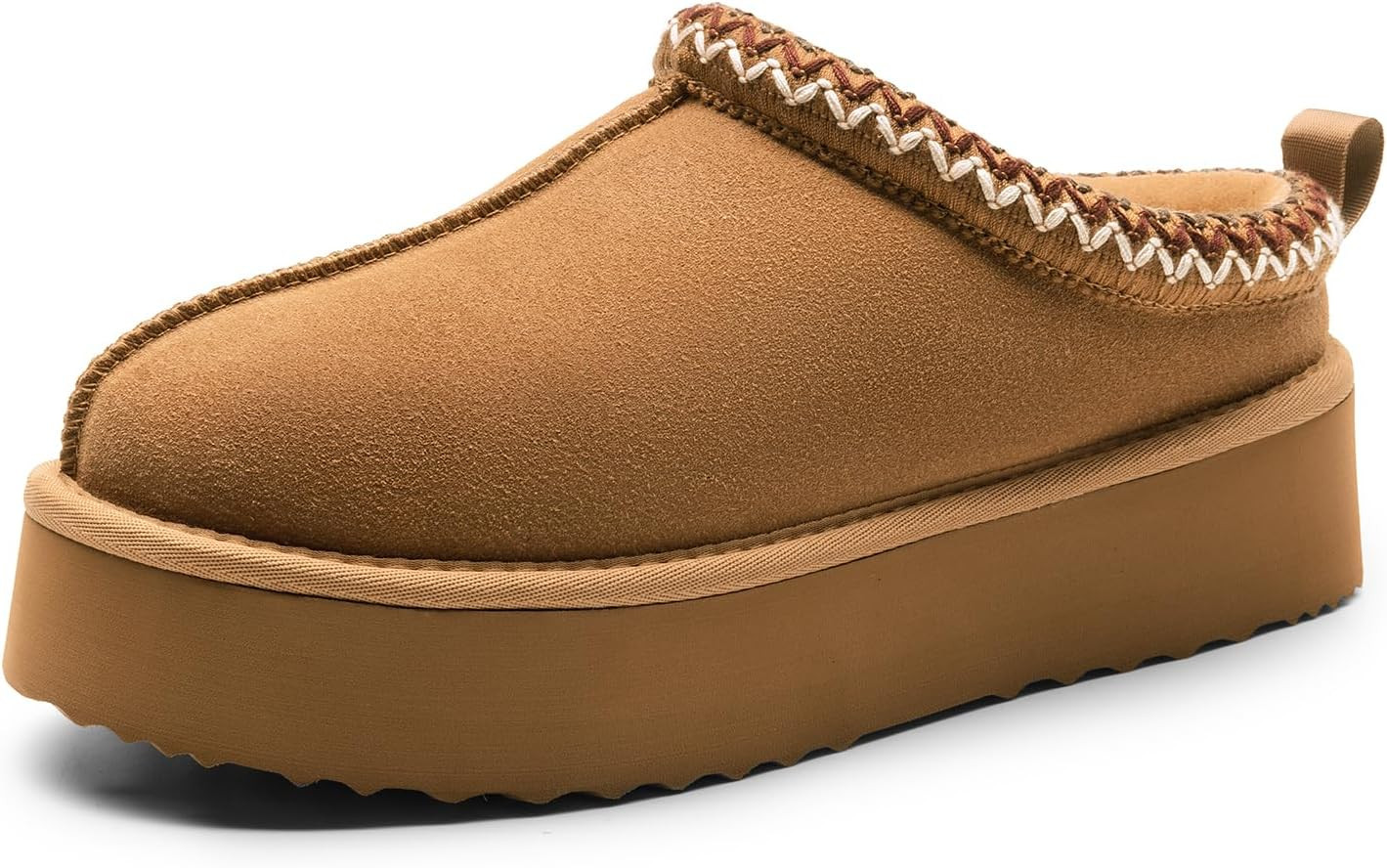 DREAM PAIRS Women's Genuine Suede Platform Slippers | Amazon (US)
