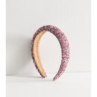 Pink Bead Embellished Padded Headband New Look | New Look (UK)