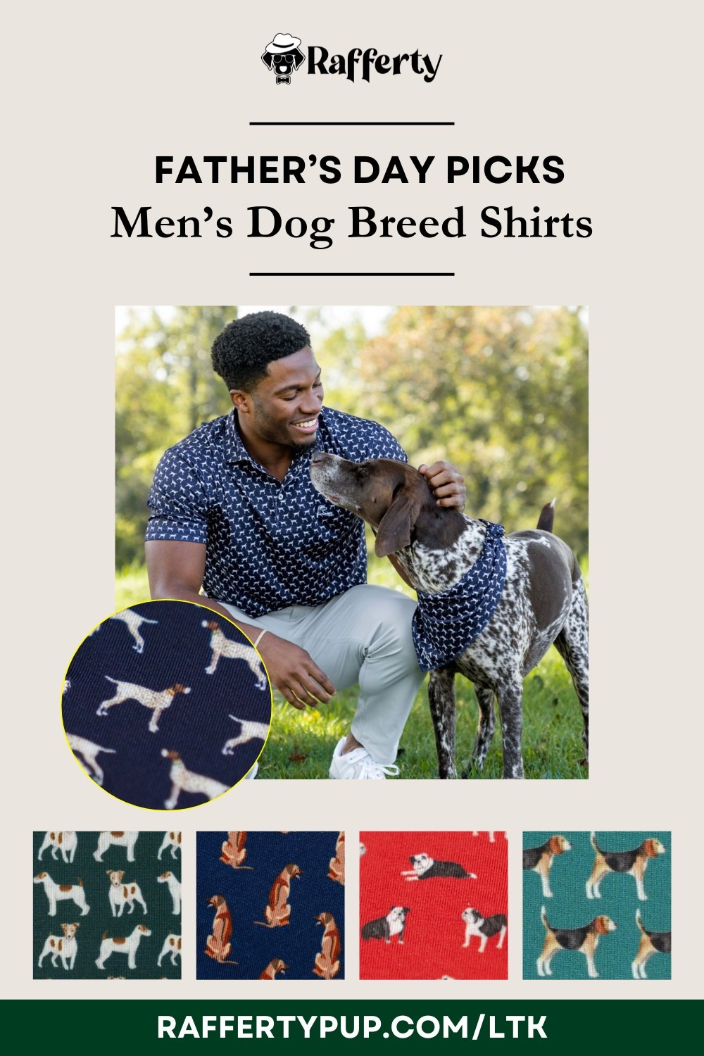 Dog dads will love these comfy dog shirts for Father’s Day! Choose from Frenchies, Rhodesian Ridgebacks, Boxers, Jack Russell Terriers, Beagles, Chocolate, Yellow & Black Labs, Bulldogs, German Shorthaired Pointers, and Golden Retrievers, along with some general dog patterns. Some patterns also have matching kids shirts and bandanas for his best friend!
.
.
.
#dogdad #fathersday #doggift #fathersdaygift #giftideaforhim

#LTKGiftGuide #LTKPets #LTKMens