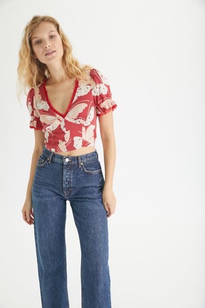UO Hazel Button-Up Blouse | Urban Outfitters (US and RoW)