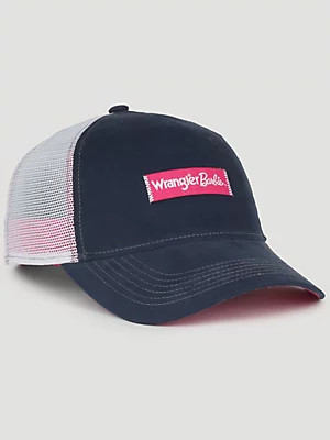 Wrangler x Barbie™ Canvas Mesh Back Baseball Cap in Navy | Wrangler
