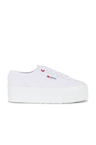 Superga 2790 Little Heart Embroidery Sneaker in White & Red Heart from Revolve.com | Revolve Clothing (Global)