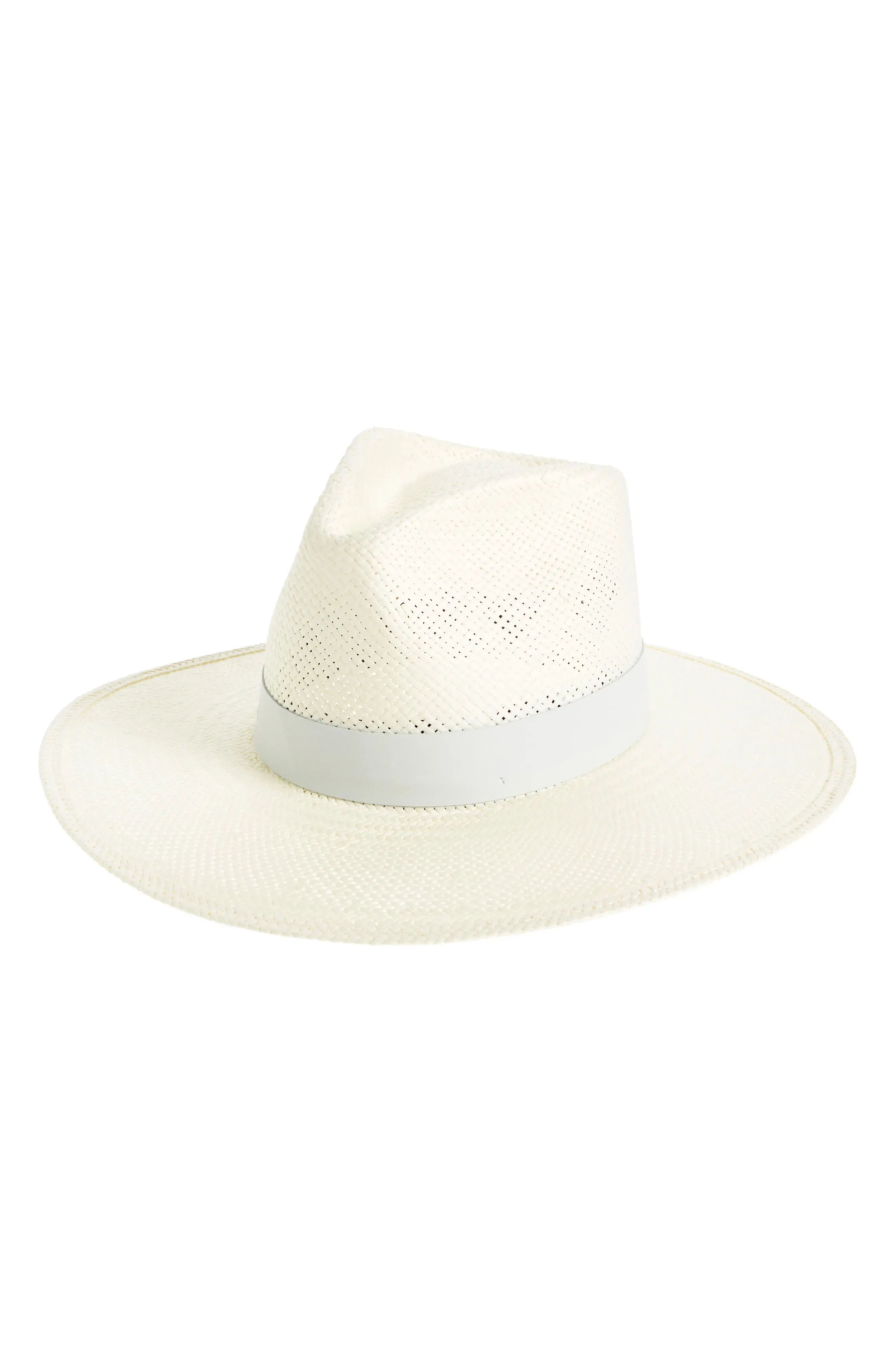 Janessa Leone Hamilton Straw Hat in Bleach at Nordstrom, Size Small | Nordstrom