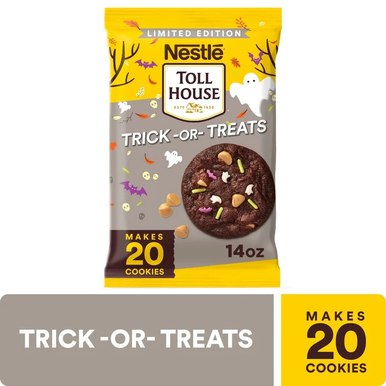 Nestle Toll House Trick-or-Treats Chocolate Cookie Dough, Limited Edition, 20 Cookies 14 oz | Walmart (US)