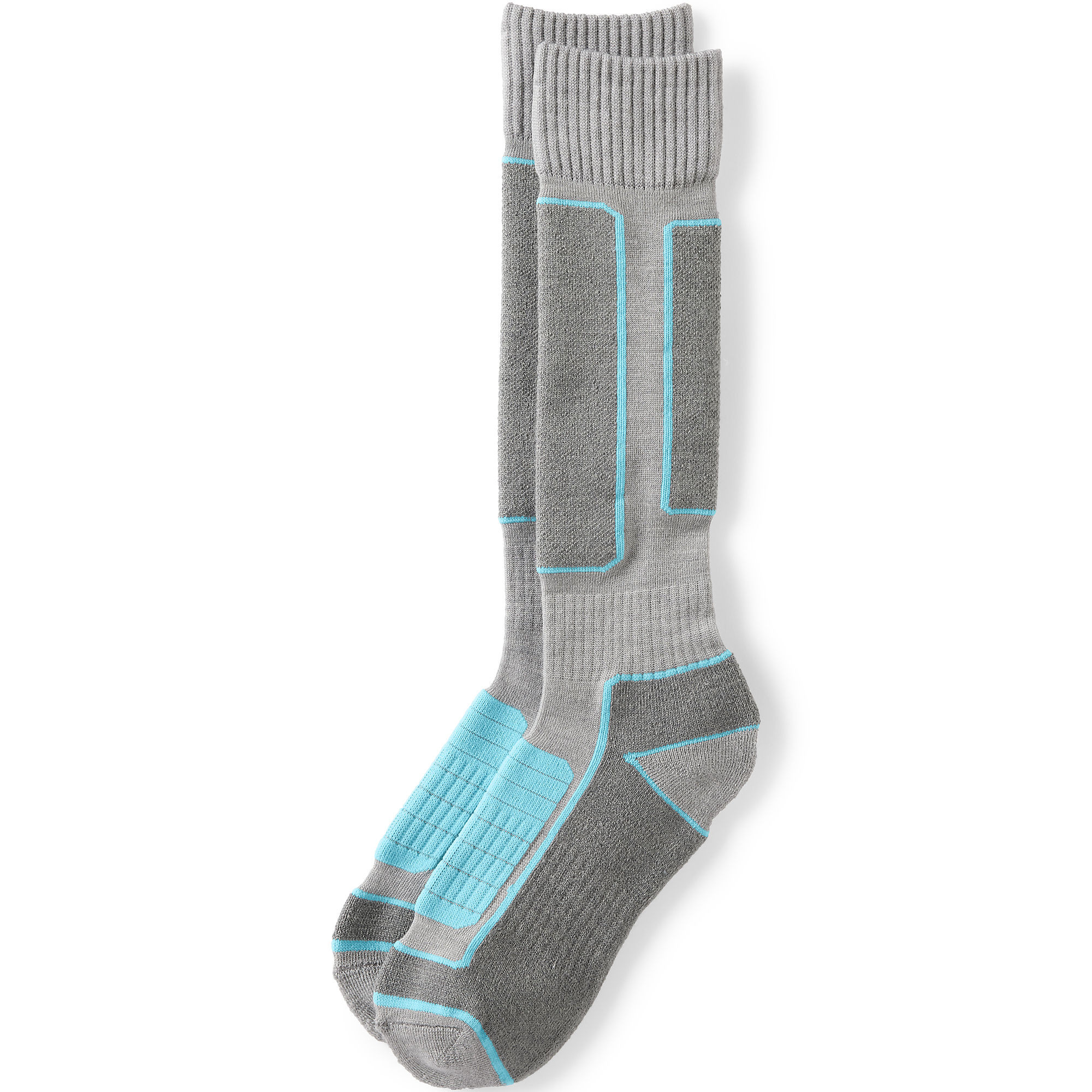Women's Merino Wool Cushioned Winter Ski Socks | Lands' End (US)