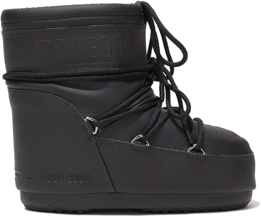 Amazon.com: Moon Boot, Icon Low Rubber Slip On Unisex Snow Boots, M4.5-6, W5.5-7, Black : Amazon ... | Amazon (US)