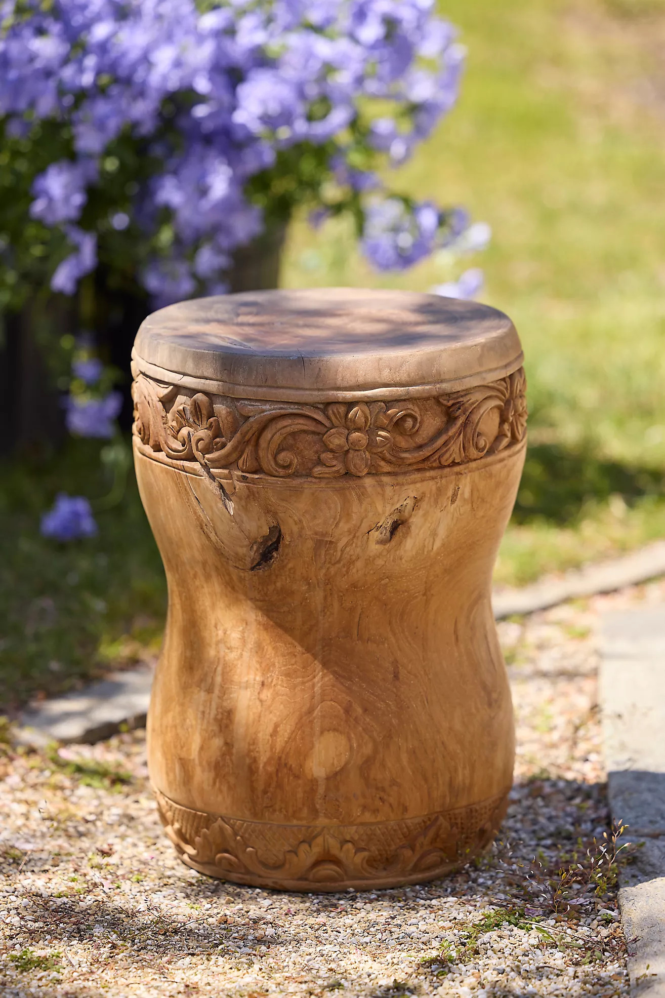 Carved Teak Stool | Anthropologie (US)