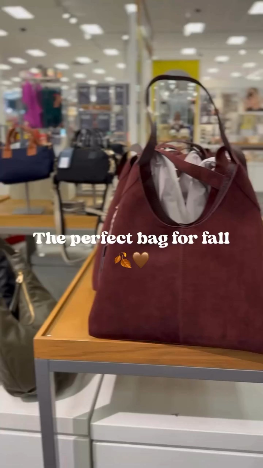 New bags for Fall have officially hit the shelves at Target! 😍🍂 This suede look is gorgeous & looks wayyy more expensive than it really is! 🎯 Comment “FALL” to Shop! 🛒 #targetfallfinds #targetstyle #newattarget #fallfindsattarget