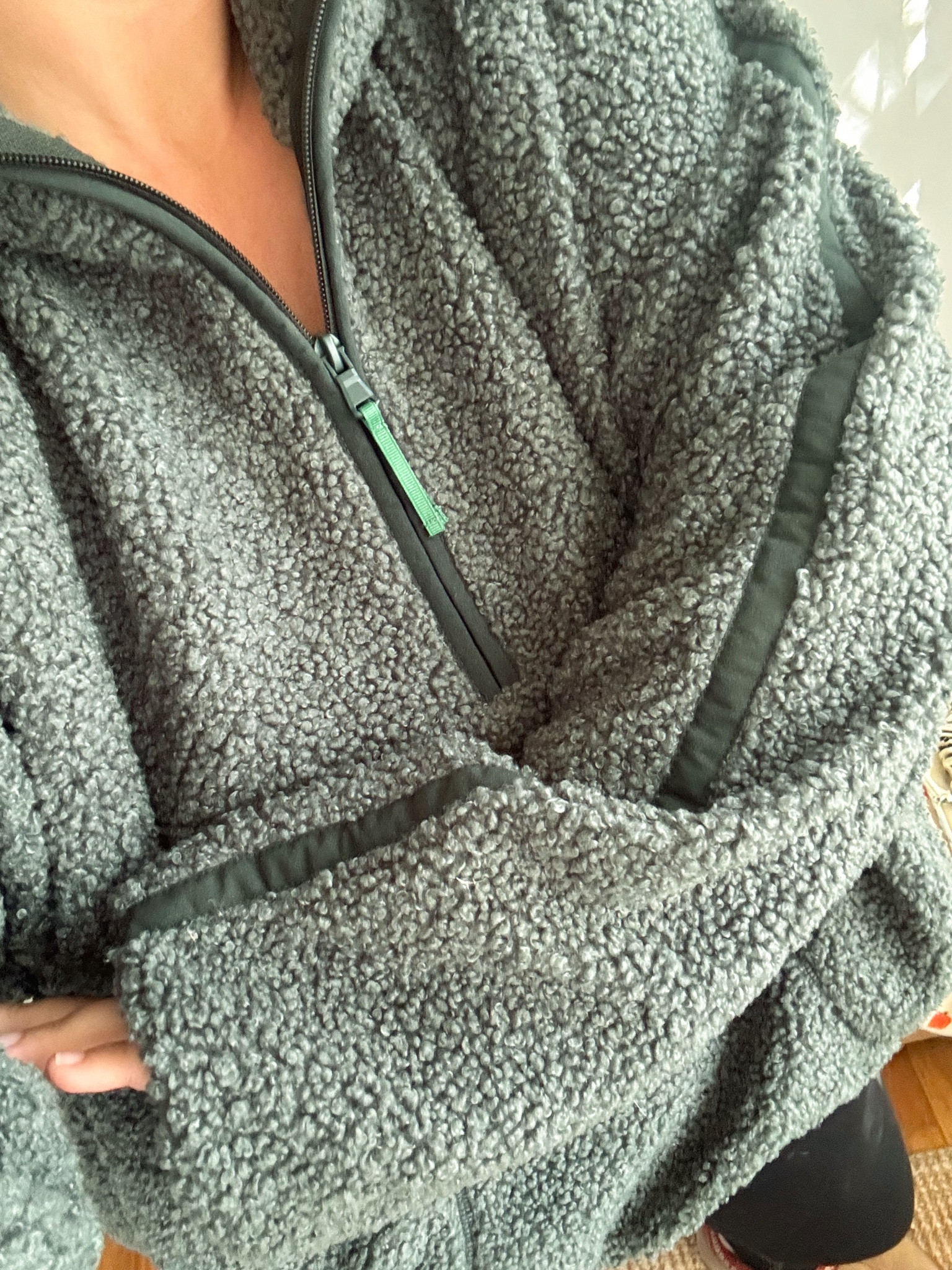 Green Sherpa Quarter Zip 40% off 
Comfy and warm perfect from fall and winter. Perfect green for Christmas 

#LTKStyleTip #LTKSeasonal #LTKSaleAlert