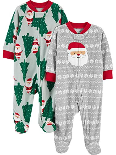 Simple Joys by Carter's Baby In 2pk Fleece Snp Santa Trees | Amazon (US)