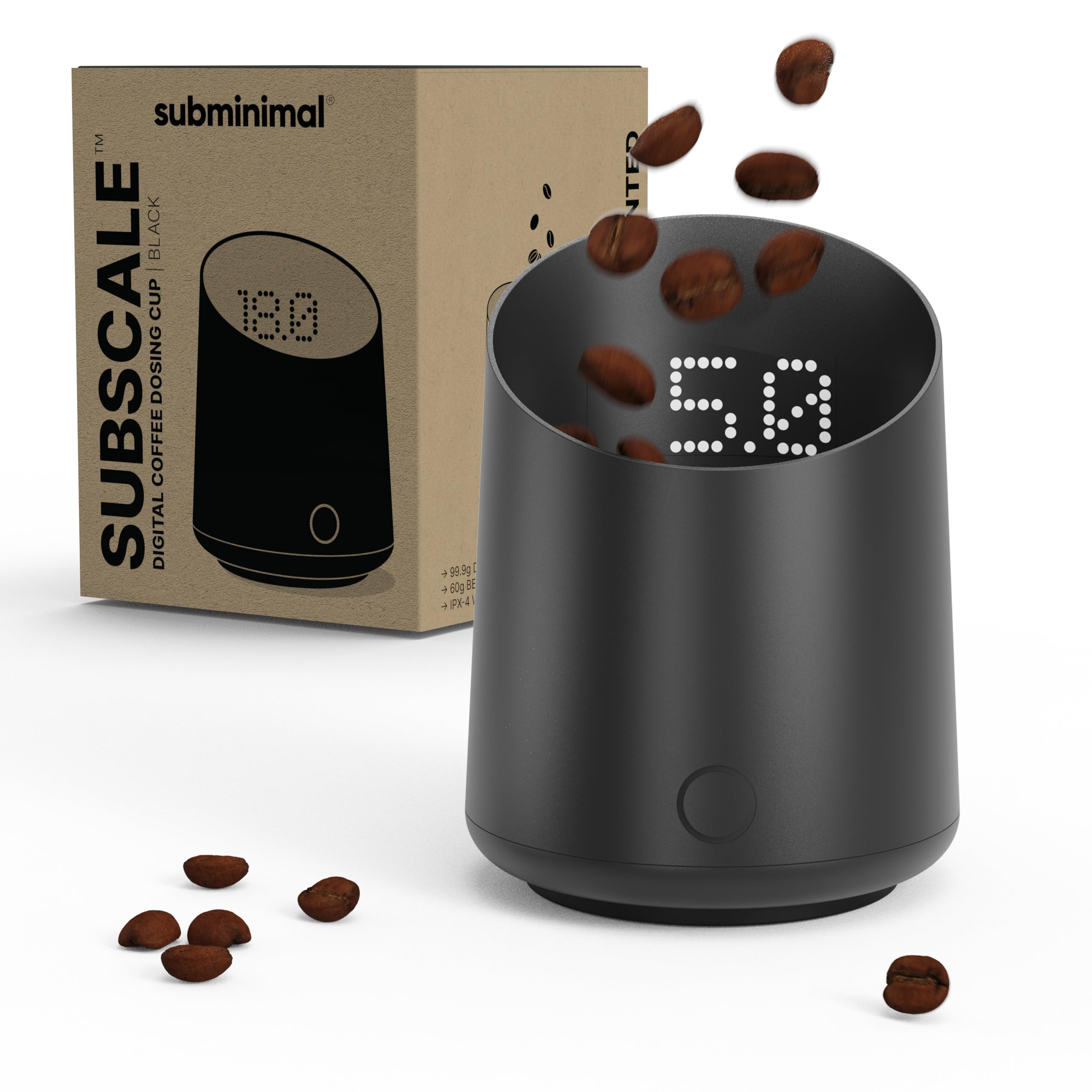 Subminimal Subscale Digital Dosing Cup with LED Display – Sleek & Precise Coffee Bean Weight Sc... | Amazon (US)
