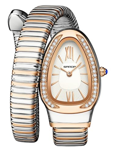 Gosasa Snake Bracelet Watch for Women, Elegant Bangle Wrist Watch with Flexible Wrap Strap Design... | Amazon (US)