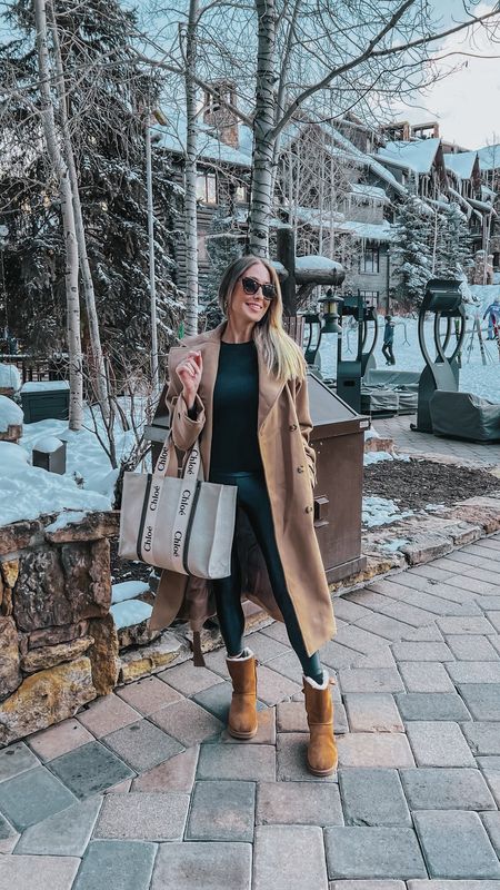 Casual , cozy and warm winter outfit idea
My favorite leggings paired with a cozy and elegant trench coat . The Ugg boots are so so cozy !!
Everything fits true to size 
I’m wearing a size small on everything 

Follow my shop @alinelowry on the @shop.LTK app to shop this post and get my exclusive app-only content!

#liketkit 
@shop.ltk


#LTKstyletip #LTKshoecrush #LTKitbag