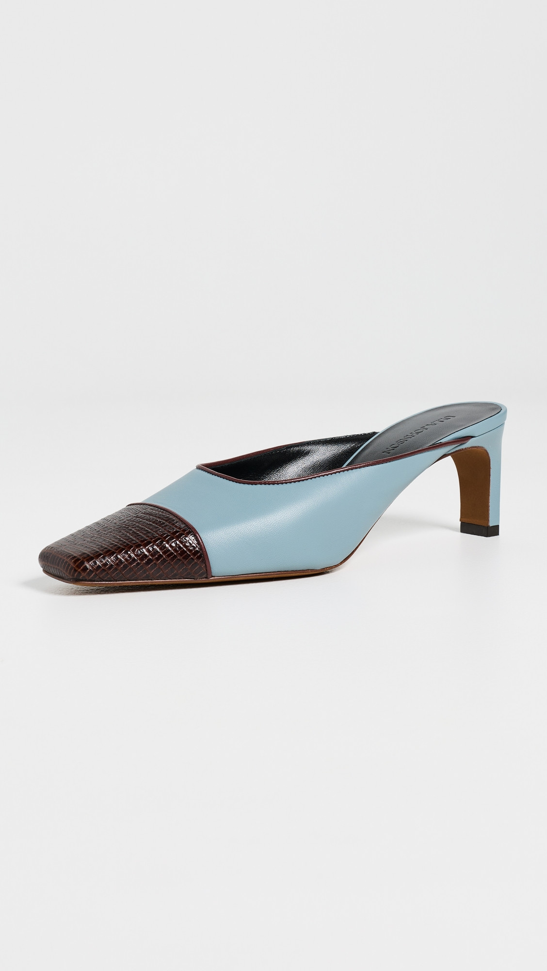 Ulla Johnson Mix Media Mid Heel Mules Arctic 36 | Shopbop