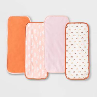 Baby Girls' 4pk Earth & Sky Burp Cloth - Cloud Island™ Pink | Target