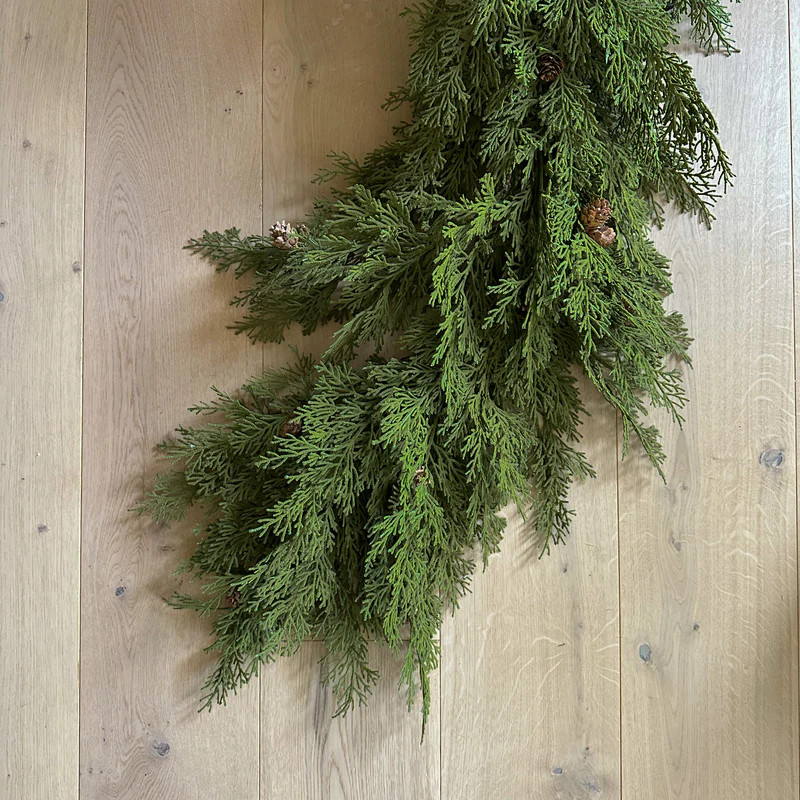 Hemlock Garland with Pine Cones | Purple Rose Home