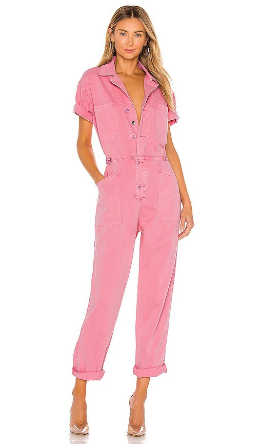 PISTOLA Grover Jumpsuit in Pink. - size L | Revolve Clothing (Global)