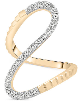 Diamond Infinity Statement Ring (1/2 ct. t.w.) in Gold Vermeil or Sterling Silver, Created for Ma... | Macy's