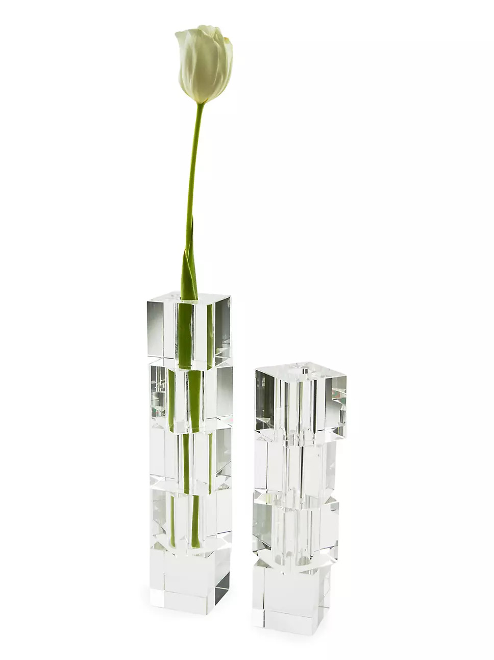 Crystal Stacked Block Bud Vase | Saks Fifth Avenue
