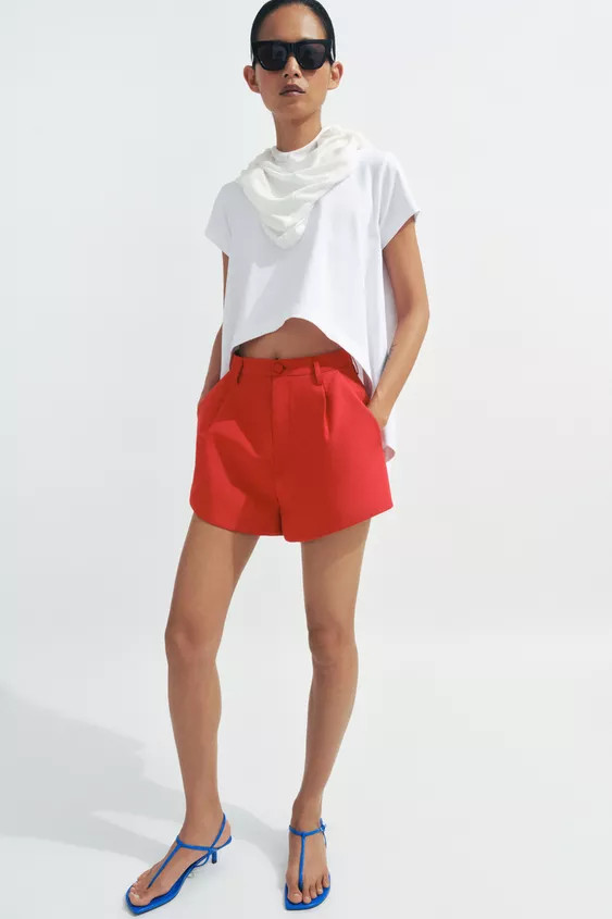 PLEATED SHORTS ZW COLLECTION | Zara US
