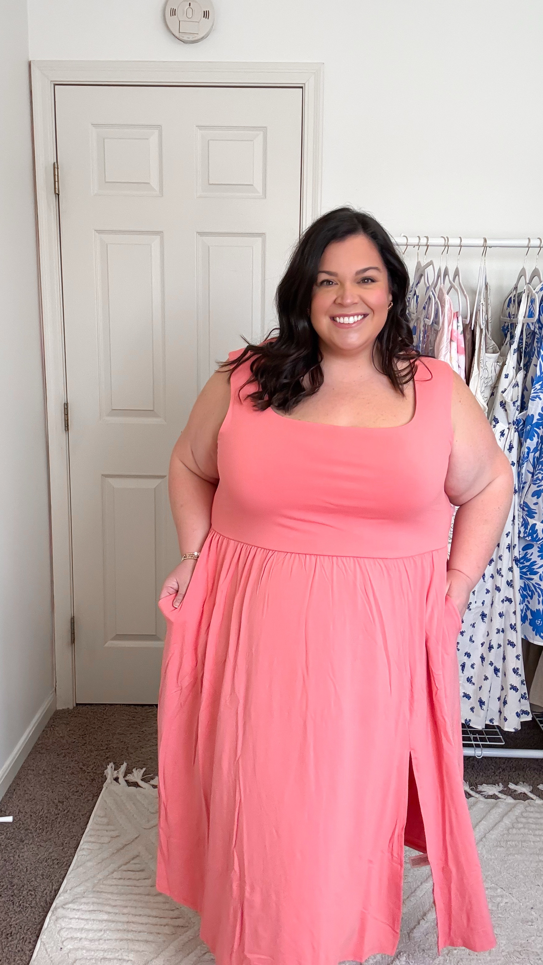 This target dress is one of my all time faves! You can size down because it’s fully stretch fabric, pockets, and you can wear a regular bra! I’m in a 1x   

#LTKFindsUnder50 #LTKPlusSize #LTKStyleTip