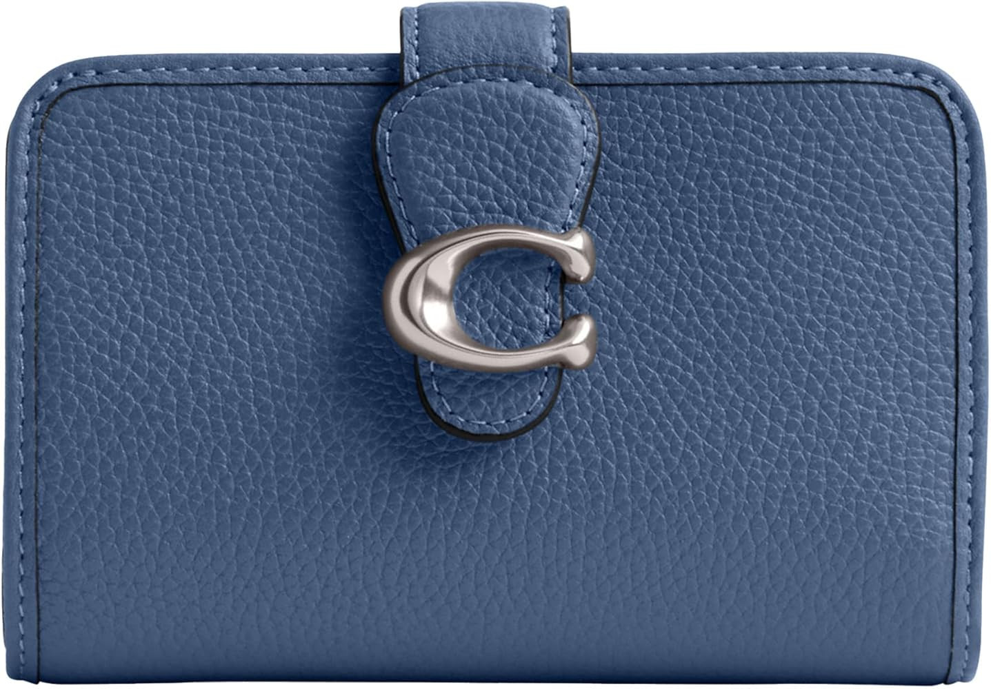 Coach Women's Polished Pebble Leather Tabby Medium Wallet, Sky Blue, One Size | Amazon (US)