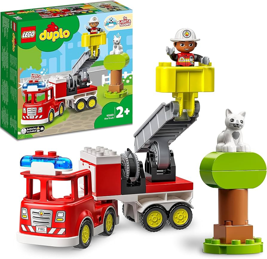 LEGO 10969 DUPLO Town Feuerwehrauto Spielzeug, Lernspielzeug für Kleinkinder ab 2 Jahren, Set mi... | Amazon (DE)