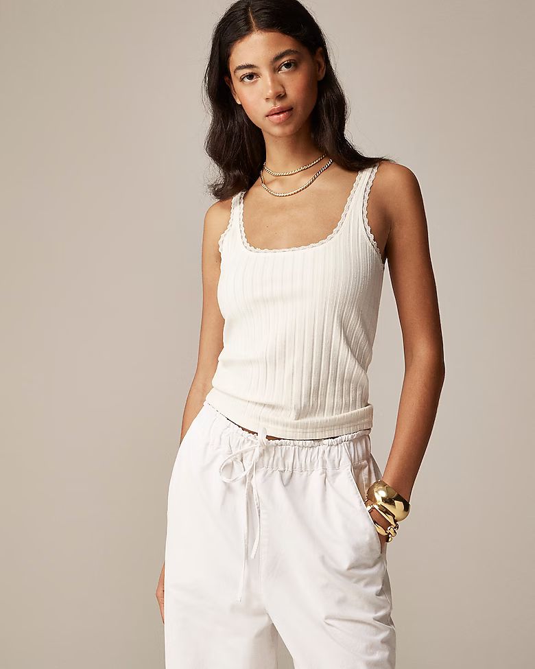 Pointelle tank top | J. Crew US