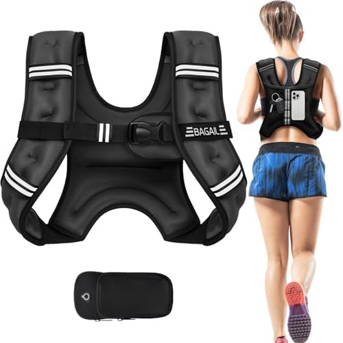 BAGAIL Weighted Vest, 5lb/8lb/10lb/12lb/15lb/20lb/25lb/30lb Weight Vest for Walking & Weight Loss... | Amazon (US)