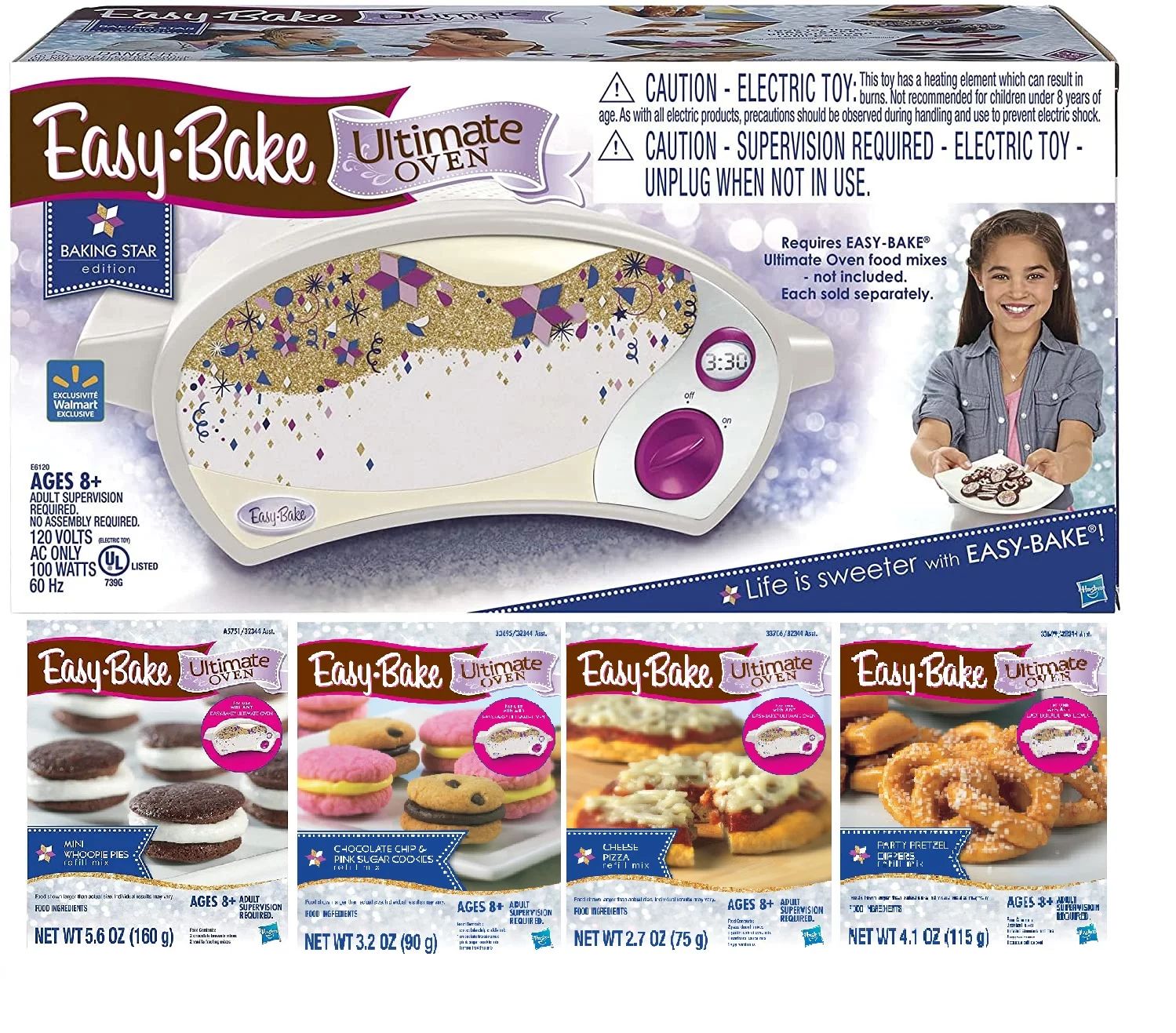 Easy Bake Oven Easy Bake Ultimate Oven Baking Bundle Baking Star Edition with 4 Refills Pack Mixe... | Walmart (US)