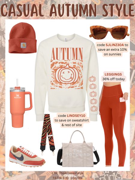 ⭐️DISCOUNT CODES⭐️
🔸Sweatshirt & rest of UM website: LINDSEY10
🔸All SOJOS sunnies: SJLINZ30A 

Stanley cup, carhartt beanie, autumn nirvana pumpkin sweatshirt, fall sunglasses, the tote bag, crossbody bag, crossbody purse, amazon leggings, lululemon align dupe leggings, Nike sneakers, casual looks, fall outfit s #blushpink #winterlooks #winteroutfits #winterstyle #winterfashion #wintertrends #shacket #jacket #sale #under50 #under100 #under40 #workwear #ootd #bohochic #bohodecor #bohofashion #bohemian #contemporarystyle #modern #bohohome #modernhome #homedecor #amazonfinds #nordstrom #bestofbeauty #beautymusthaves #beautyfavorites #goldjewelry #stackingrings #toryburch #comfystyle #easyfashion #vacationstyle #goldrings #goldnecklaces #fallinspo #lipliner #lipplumper #lipstick #lipgloss #makeup #blazers #primeday #StyleYouCanTrust #giftguide #LTKRefresh #LTKSale #springoutfits #fallfavorites #LTKbacktoschool #fallfashion #vacationdresses #resortfashion #summerfashion #summerstyle #rustichomedecor #liketkit #highheels #Itkhome #Itkgifts #Itkgiftguides #springtops #summertops #Itksalealert #LTKRefresh #fedorahats #bodycondresses #sweaterdresses #bodysuits #miniskirts #midiskirts #longskirts #minidresses #mididresses #shortskirts #shortdresses #maxiskirts #maxidresses #watches #backpacks #camis #croppedcamis #croppedtops #highwaistedshorts #goldjewelry #stackingrings #toryburch #comfystyle #easyfashion #vacationstyle #goldrings #goldnecklaces #fallinspo #lipliner #lipplumper #lipstick #lipgloss #makeup #blazers #highwaistedskirts #momjeans #momshorts #capris #overalls #overallshorts #distressesshorts #distressedjeans #whiteshorts #contemporary #leggings #blackleggings #bralettes #lacebralettes #clutches #crossbodybags #competition #beachbag #halloweendecor #totebag #luggage #carryon #blazers #airpodcase #iphonecase #hairaccessories #fragrance #candles #perfume #jewelry #earrings #studearrings #hoopearrings #simplestyle #aestheticstyle #designerdupes #luxurystyle 


#LTKSeasonal #LTKstyletip #LTKunder50