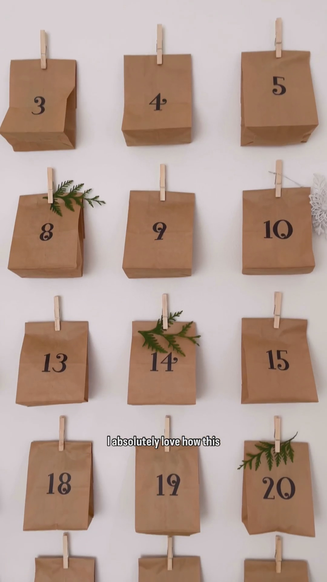 DIY advent calendar! 📆🎁 Time consuming but so cute and you can fill the paper bags with anything you want! #adventcalendar #holidaydiygifts #christmascrafts

Circuit cardstock, wooden clothespins, picture hanging stripes, glass jars, brown papers. 


#LTKHome #LTKFindsUnder100 #LTKHoliday