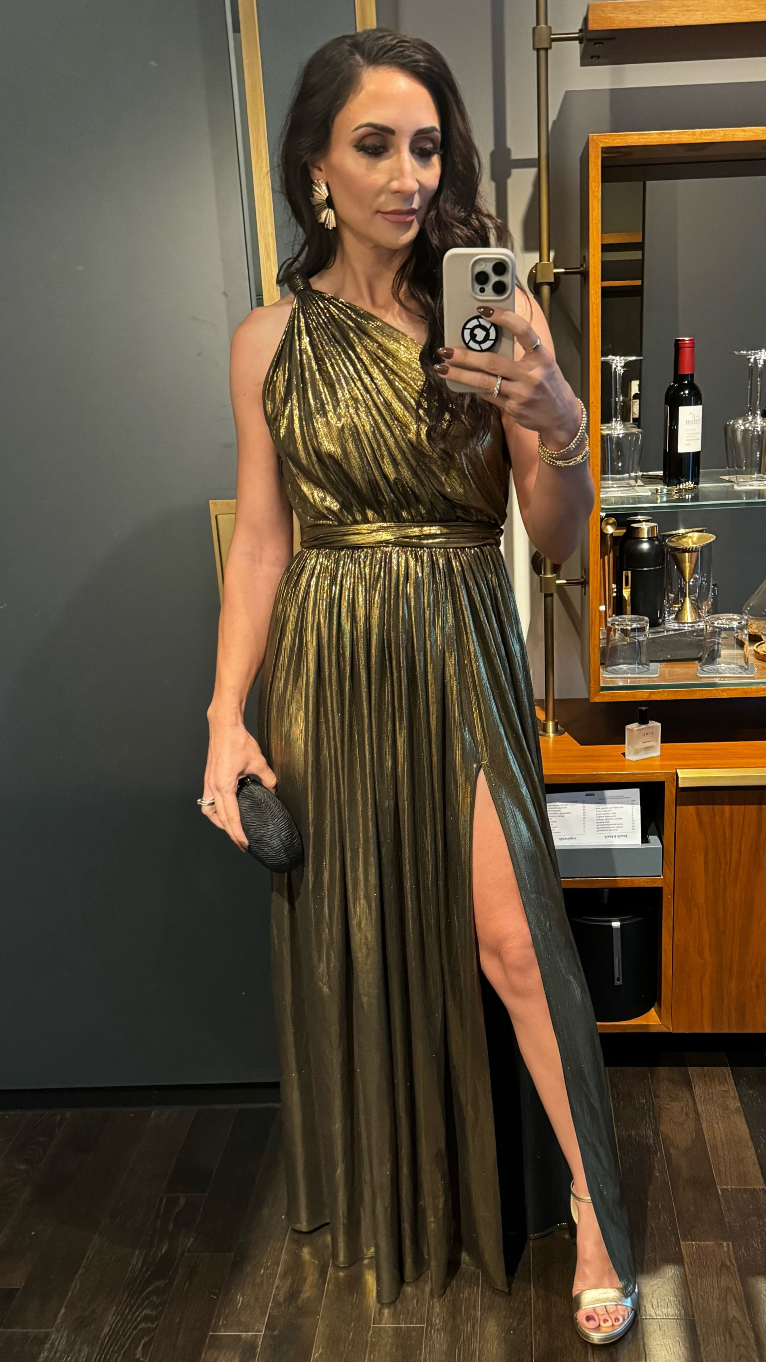 Shop the look from the awards night! I’m 5’4” so I had to have the bottom of the dress hemmed. Definitely runs long!

Splurge worthy dress-gold dress-special occasion dress-revolve-Bronx and Banco- budget friendly dress alternative-costume jewelry-Amazon jewelry-look for less-Greek goddess dress-small black clutch

#LTKStyleTip #LTKCon #LTKSeasonal