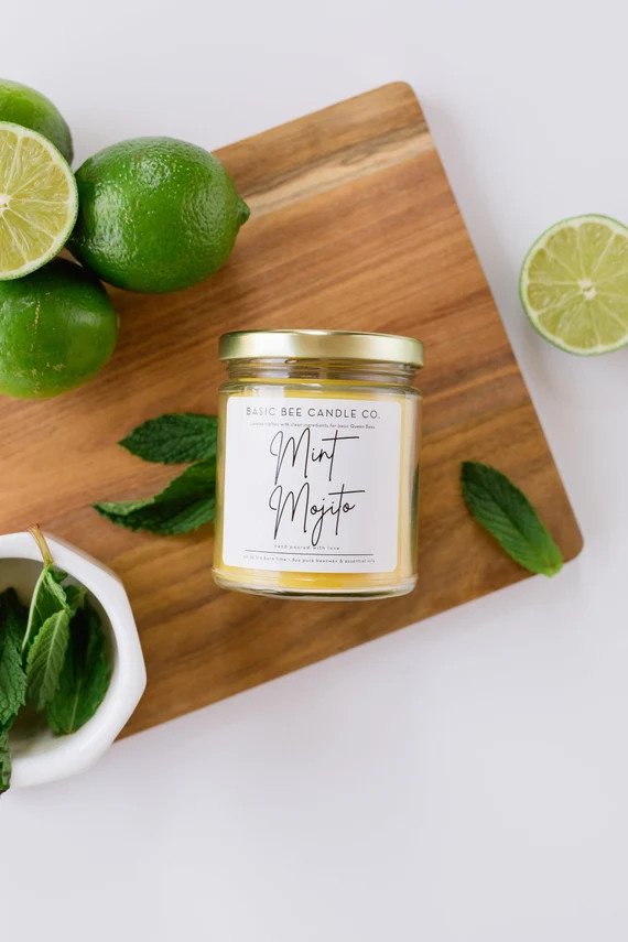 Mint Mojito Beeswax Candle | Etsy (US)
