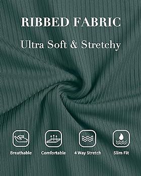 Charmo Maternity Swimsuit Two Piece Ruffle Sleeve Ribbed Ruched Bikini Tie Knot High Waisted Preg... | Amazon (US)