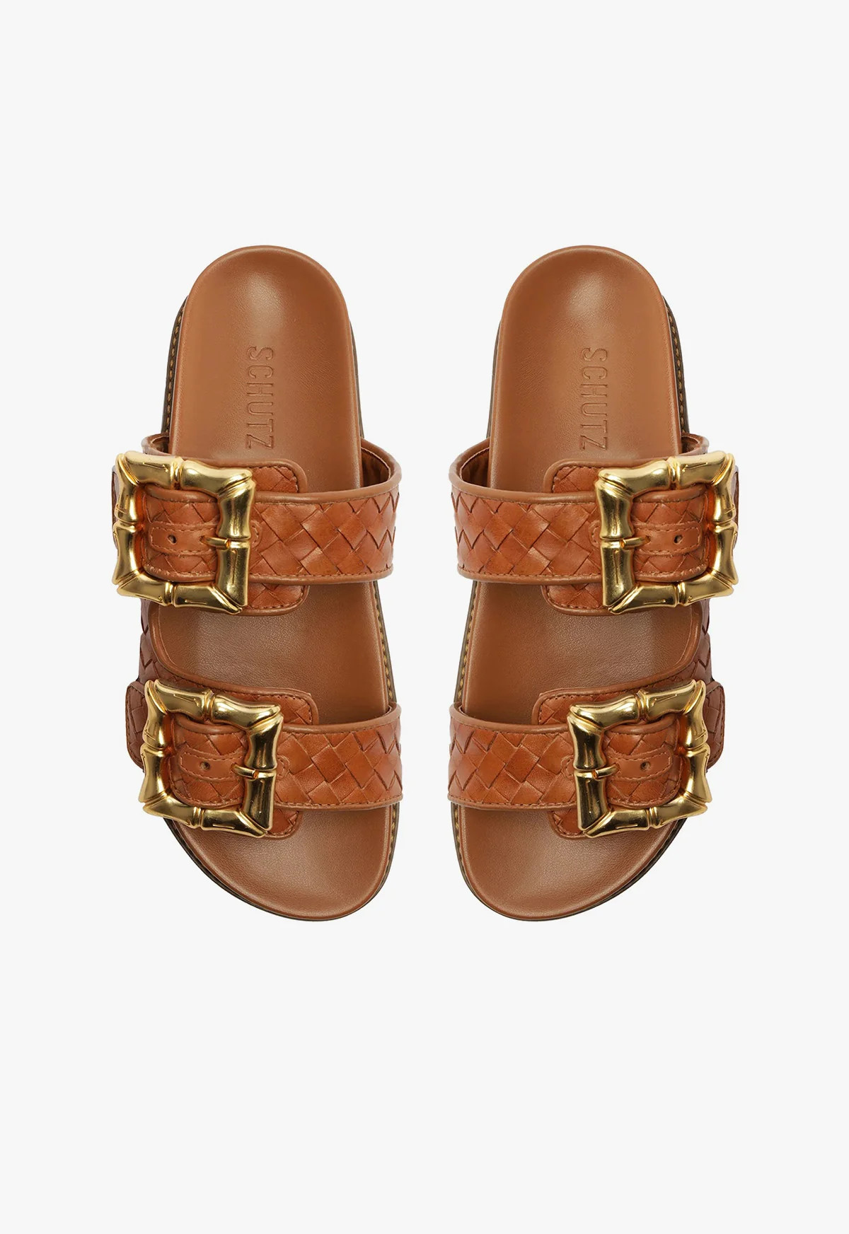 Enola Sporty Woven Leather Flat - Flatform Sandals - Buckle Sandals - Sports Sandals | Schutz (US)